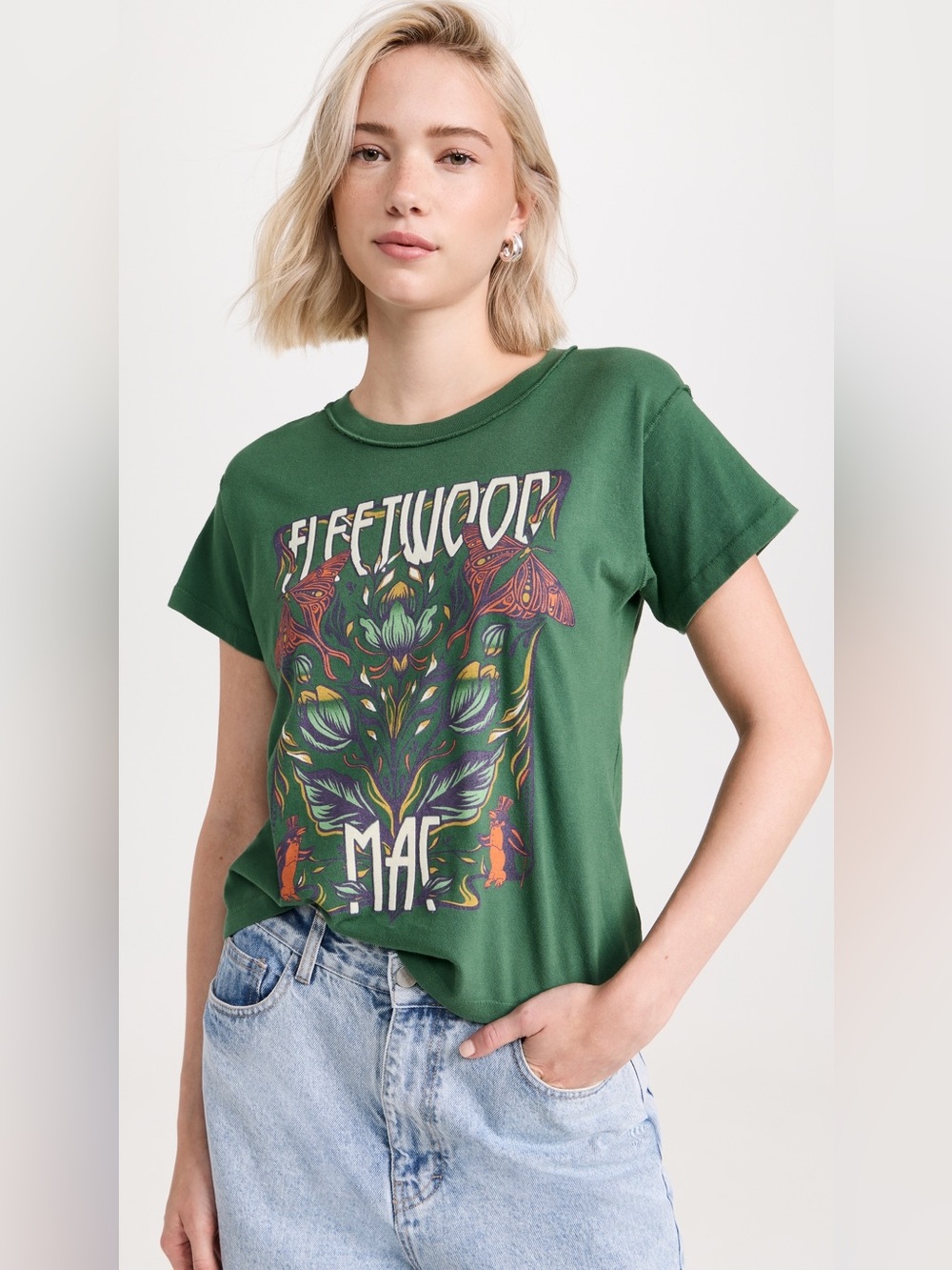Daydreamer Fleetwood Mac Butterflies Reverse Tee, Size M